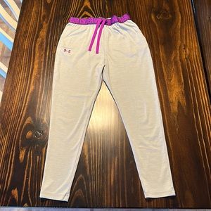 Girls Under Armour Loose HeatGear Athletic Pants Size YLG Youth Large
